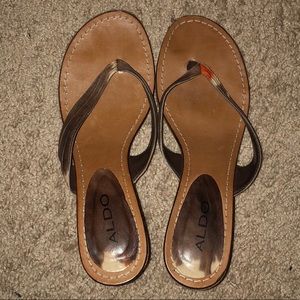 Aldo Tie Dye Heeled Flip Flop Sandal